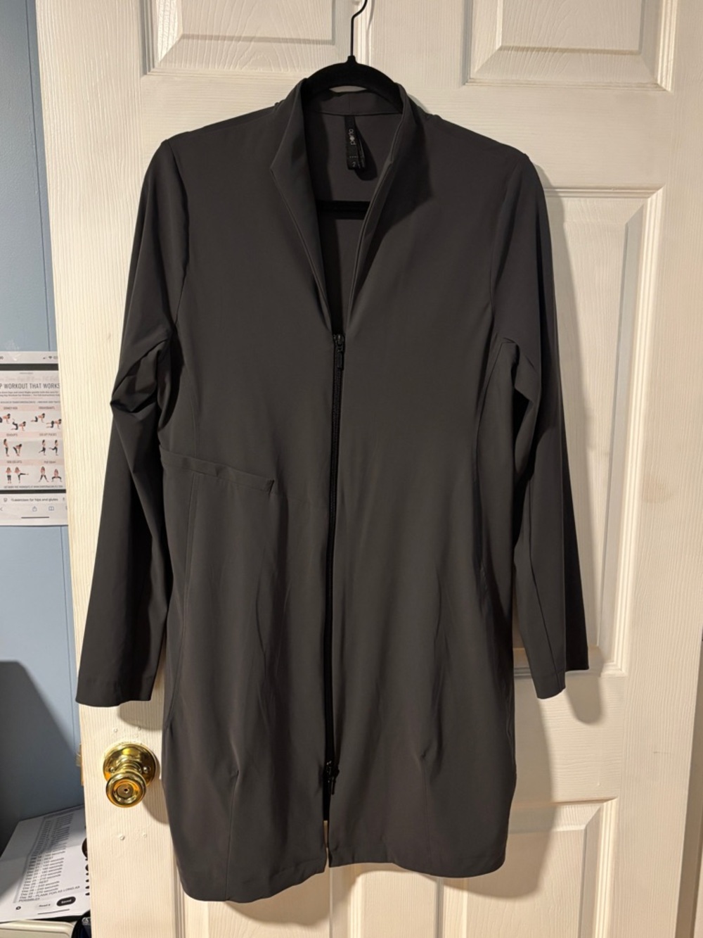 Porto Dark Gray Full-Zip Women's Lightweight Athletic Style Jacket 2 (M/8)